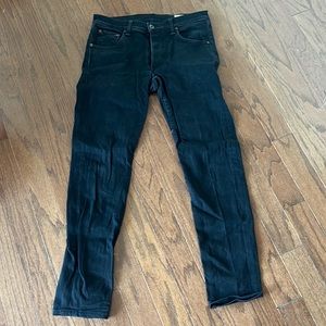 Mens fit 2 slim fit 31 waist dark black denim jeans. Barely warn
